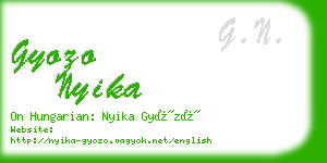 gyozo nyika business card